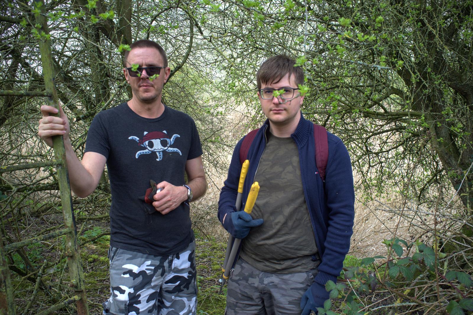 Me and Alex Brammer standing next to the signal post of KL38.